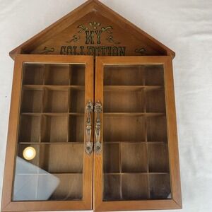 Vtg Enesco My Collection Curio Cabinet 80's  Miniatures Display Case